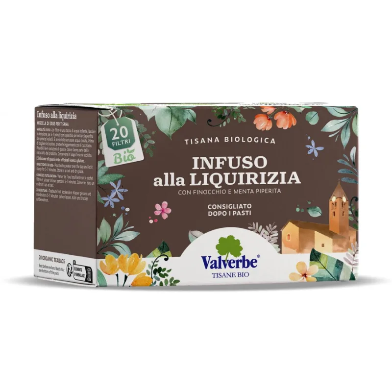 Ceai din Seminte de Fenicul, Lemn Dulce si Menta Ecologic/Bio 20dz VALVERBE — preț și oferte
