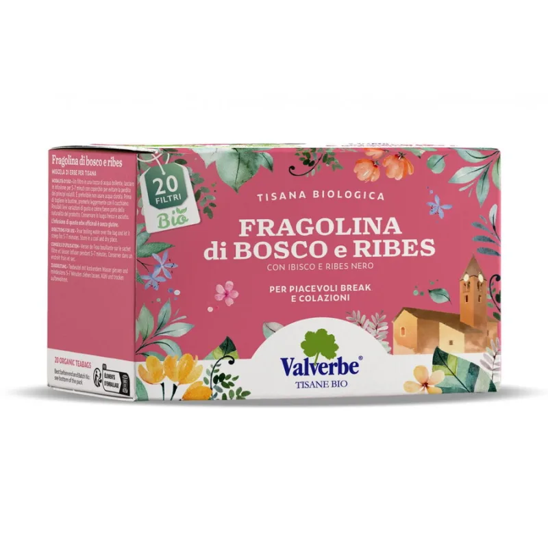 Ceai cu Capsuni Salbatice si Coacaze Negre Ecologic/Bio 20dz VALVERBE — preț și oferte