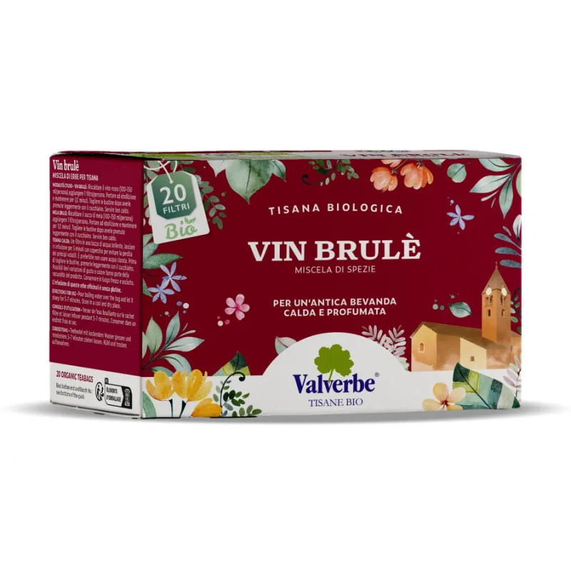 Ceai cu Aroma de Vin Fiert Ecologic/Bio 20dz VALVERBE — preț și oferte