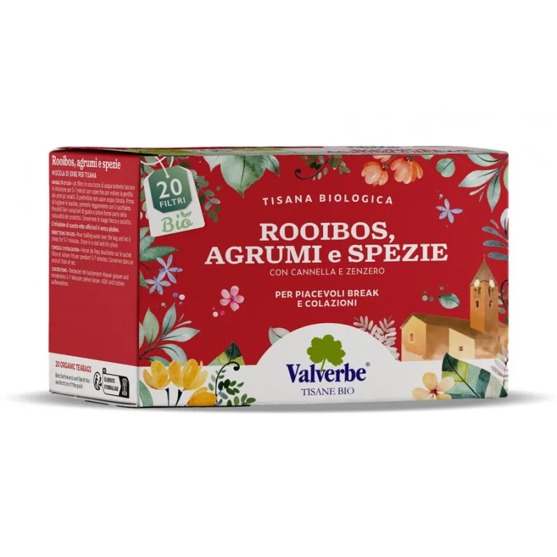 Ceai de Rooibos cu Citrice si Condimente Ecologic/Bio 20dz VALVERBE — preț și oferte