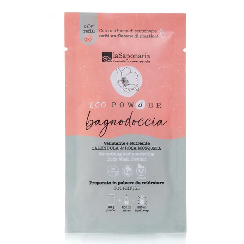 Gel de dus pudra calmant si hranitor, 25g, La Saponaria — preț și oferte