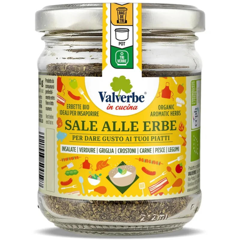 Amestec de Condimente cu Sare si Ierburi Aromate Ecologic/Bio 110g VALVERBE — preț și oferte
