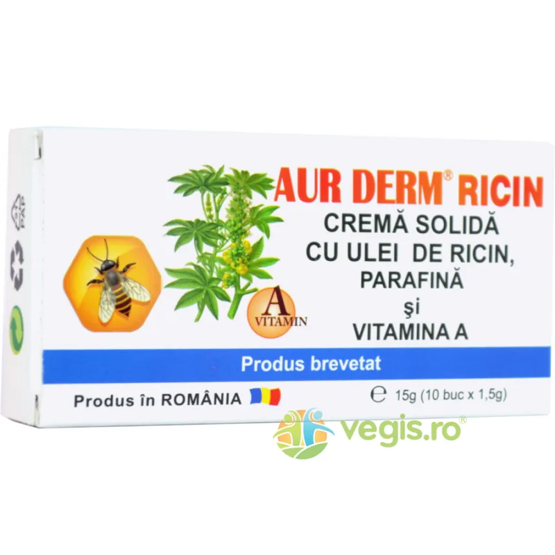 Aur Derm Supozitoare Cu Ulei de Ricin 1.5g x10buc LAURMED — preț și oferte