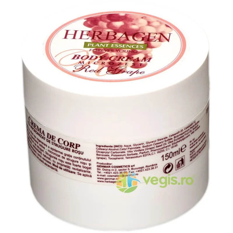 Crema de Corp cu Micronizat de Strugure Rosu 150ml — preț și oferte