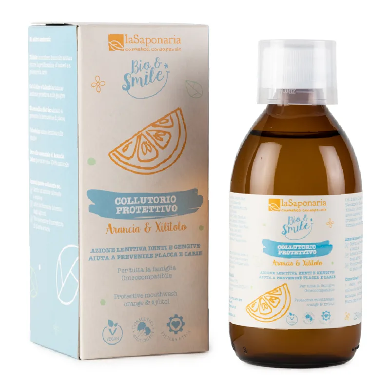 Apa de gura protectoare cu portocala si xilitol, 250ml, La Saponaria — preț și oferte