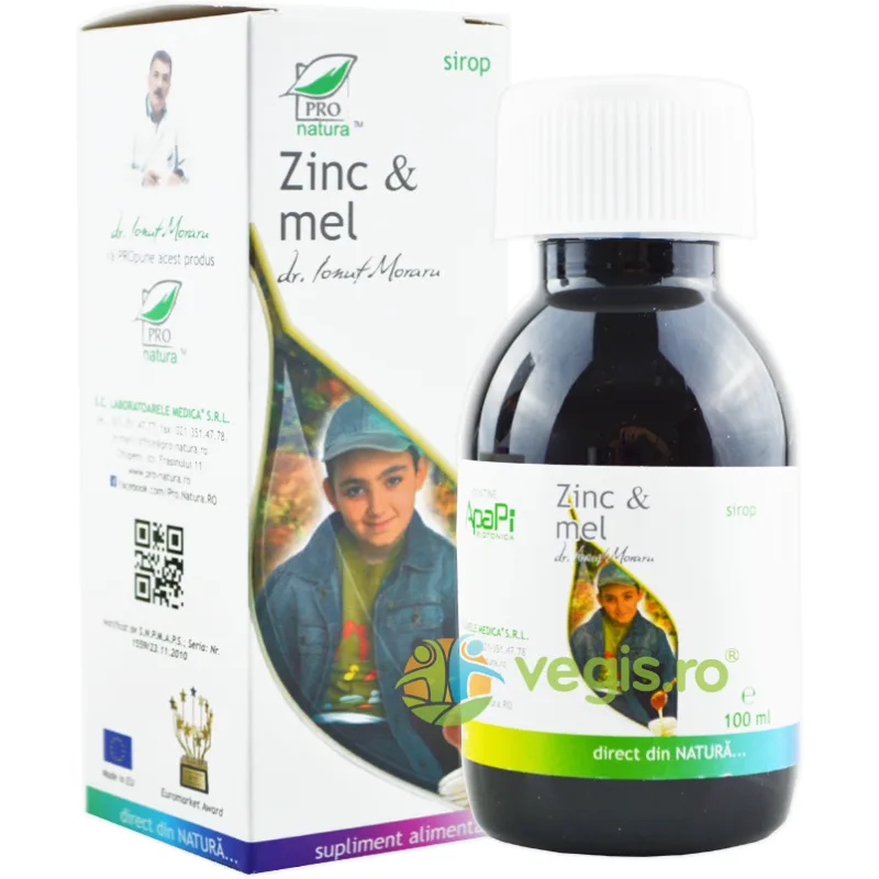 Sirop cu Zinc si Mel 100ml Medica - Pro Natura — preț și oferte