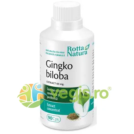 Ginkgo Biloba Extract 60mg - 90cps ROTTA NATURA — preț și oferte
