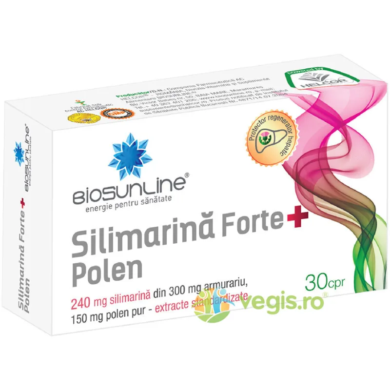 Silimarina Forte + Polen 30cpr BIOSUNLINE — preț și oferte