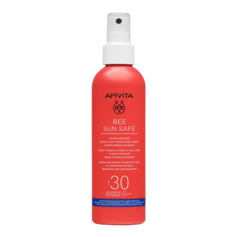 Spray protectie solara corp si ten SPF30 Bee Sun Safe, 200 ml, Apivita — preț și oferte