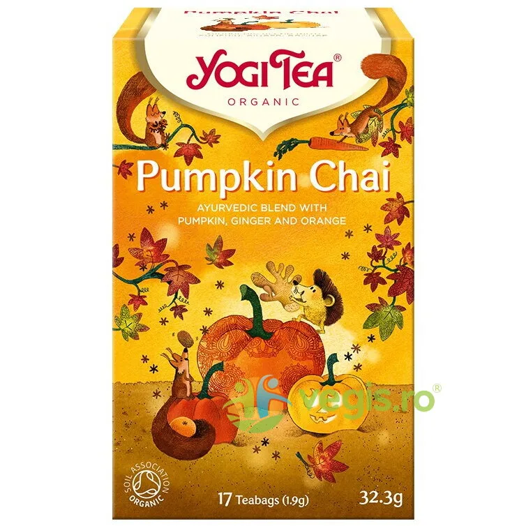 Ceai Gusturile Toamnei - Pumpkin Chai Ecologic/Bio 17dz YOGI TEA — preț și oferte