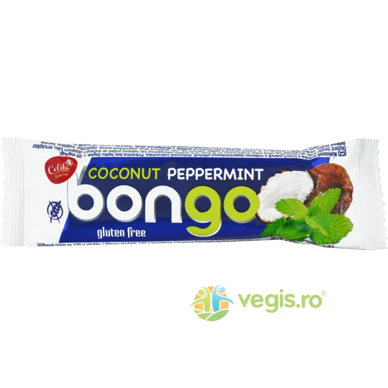 Baton cu Cocos si Menta Bongo fara Gluten 40g CELITA — preț și oferte