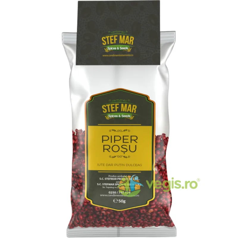 Piper Rosu Boabe 50g Stef Mar — preț și oferte
