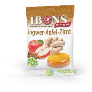 Dropsuri cu Ghimbir, Mere si Scortisoara fara Zahar 75g