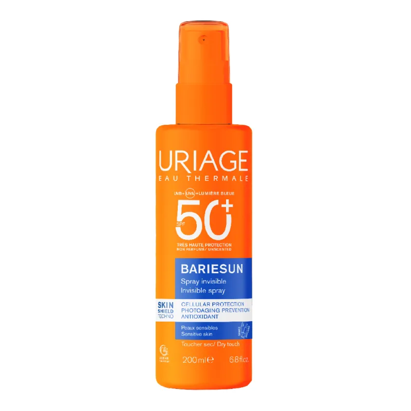 Spray invizibil SPF50+, fara parfum, Bariesun, 200 ml, Uriage — preț și oferte
