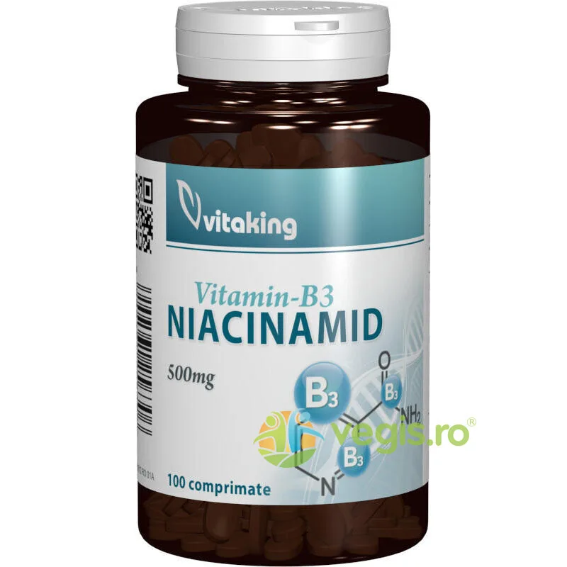 Vitamina B3 (Niacinamida) 500mg 100cpr VITAKING — preț și oferte