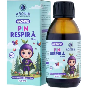 Sirop pentru Copii Impotriva Tusei, Durerilor de Gat si Respiratiei Ingreunate Aronino Pin Respira 120ml