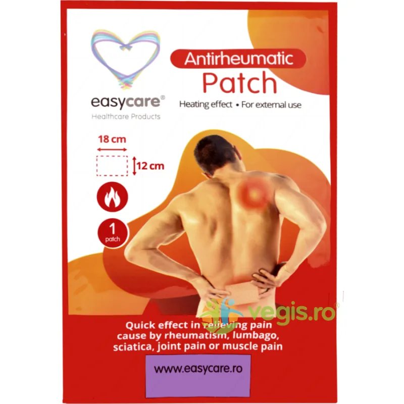 Plasture Antireumatic cu Efect de Incalzire 12x18cm EASY CARE — preț și oferte