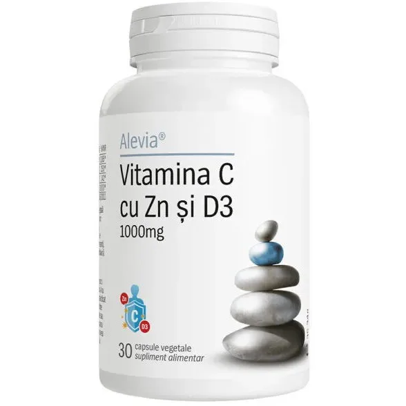 Vitamina C cu Zn si D3 1000mg 30cps vegetale ALEVIA — preț și oferte