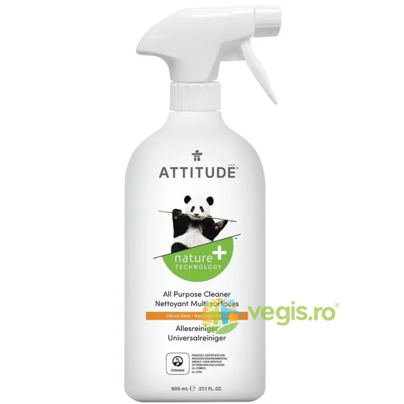 Solutie de Curatat Universala cu Coaja de Citrice 800ml ATTITUDE — preț și oferte