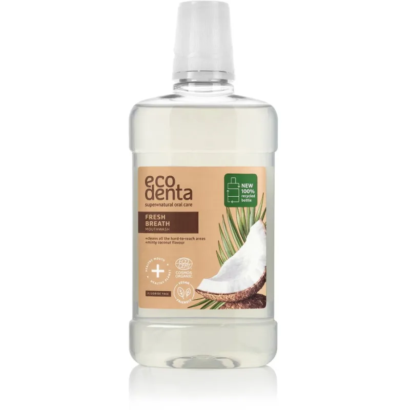 Apa de Gura cu Aroma de Cocos si Menta Fresh Breath Bio 500ml ECODENTA — preț și oferte