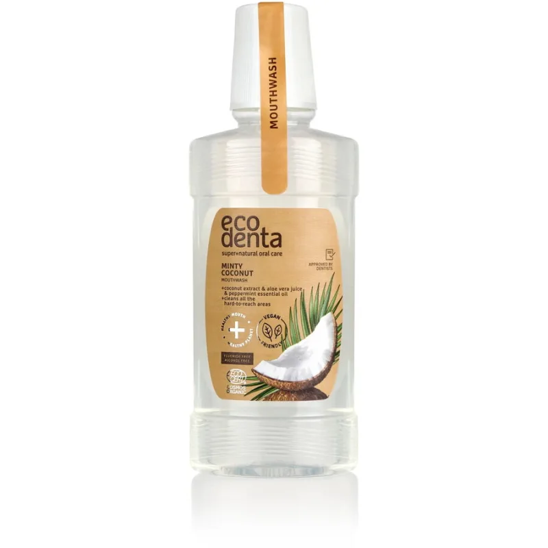 Apa de Gura cu Aroma de Cocos si Menta Fresh Breath Bio 250ml ECODENTA — preț și oferte