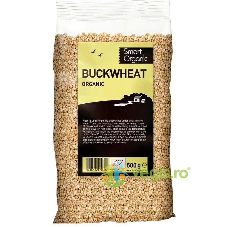 Hrisca Integrala Raw Ecologica/Bio 500g SMART ORGANIC — preț și oferte