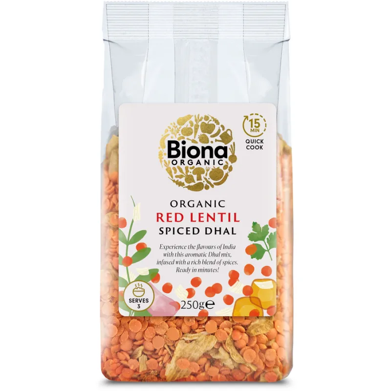 Dhal cu Linte Rosie si Condimente Ecologic/Bio 250g BIONA — preț și oferte