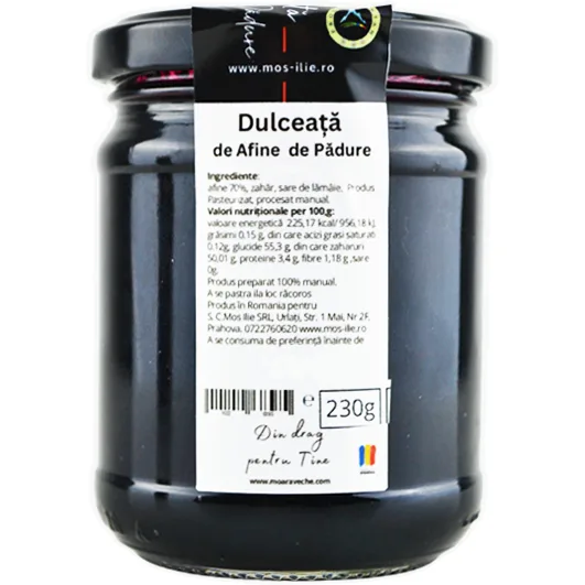 Dulceata de Afine de Padure 230g MOS ILIE — preț și oferte
