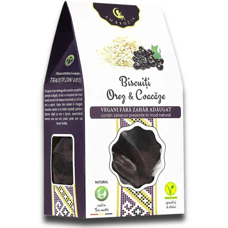 Biscuiti cu Orez si Coacaze fara Zahar Adaugat 130g AMBROZIA — preț și oferte