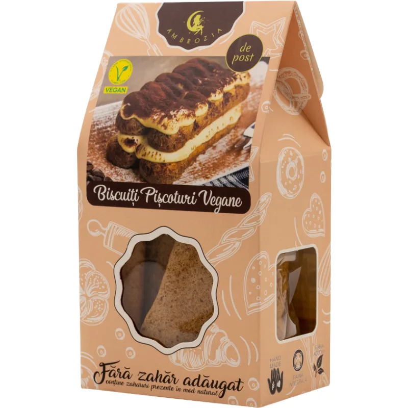 Piscoturi Vegane fara Zahar Adaugat 130g AMBROZIA — preț și oferte
