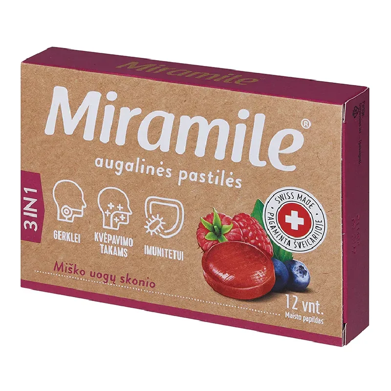 Miramile fructe de padure, 12 tablete, Valentis — preț și oferte