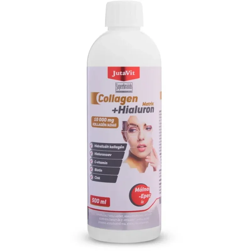 Colagen + Hialuron 10000mg Matrix cu Gust de Zmeura si Capsuni 500ml JUTAVIT — preț și oferte