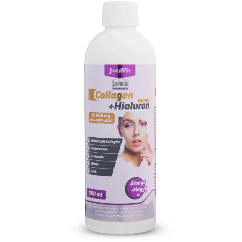 Colagen + Hialuron Matrix 10000mg cu Gust de Afine si Visine 500ml JUTAVIT — preț și oferte