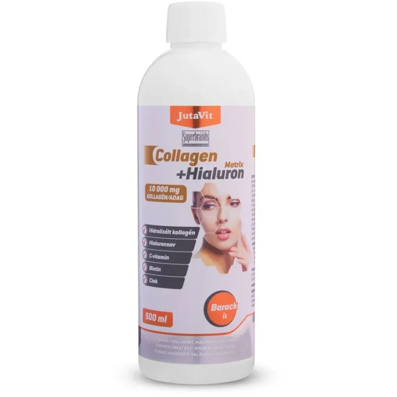 Colagen + Hialuron Matrix 10000mg cu Gust de Piersici 500ml JUTAVIT — preț și oferte