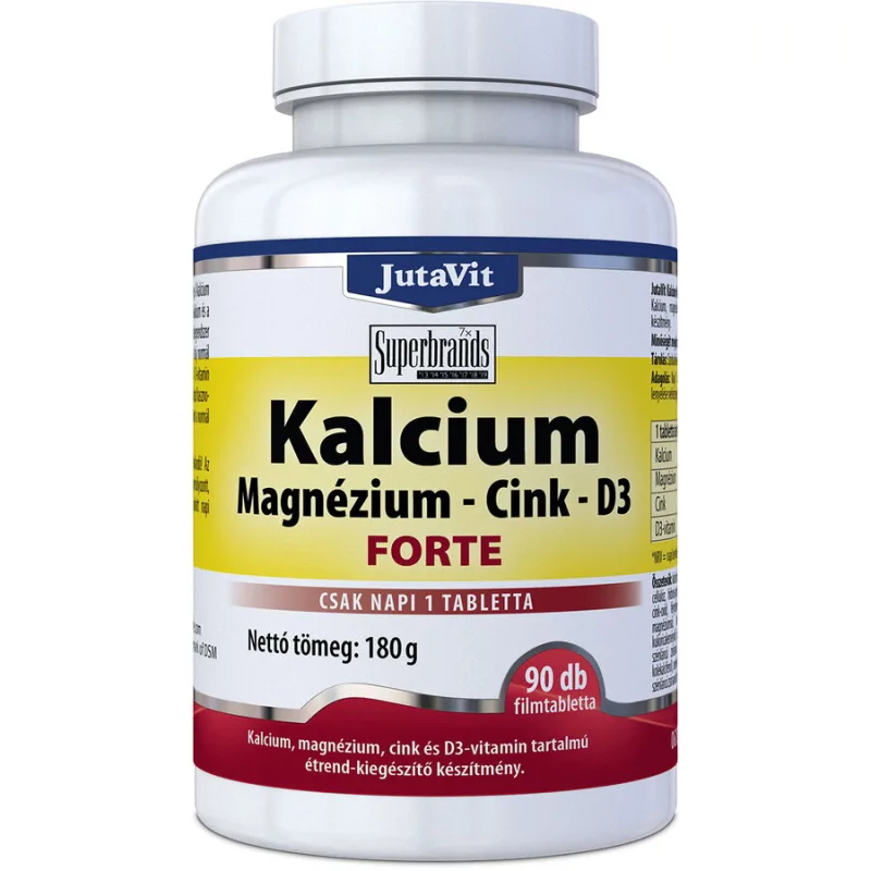 Calciu 500mg Magneziu 150mg + Zinc 15mg + Vitamina D3 Forte 90tb JUTAVIT — preț și oferte