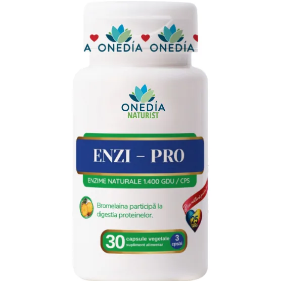 Enzi-Pro Enzime Digestive Naturale 1400GDU 30cps Onedia — preț și oferte