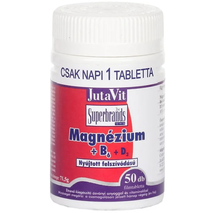 Magneziu Plus B6 + D3 Retard 50tb JUTAVIT — preț și oferte