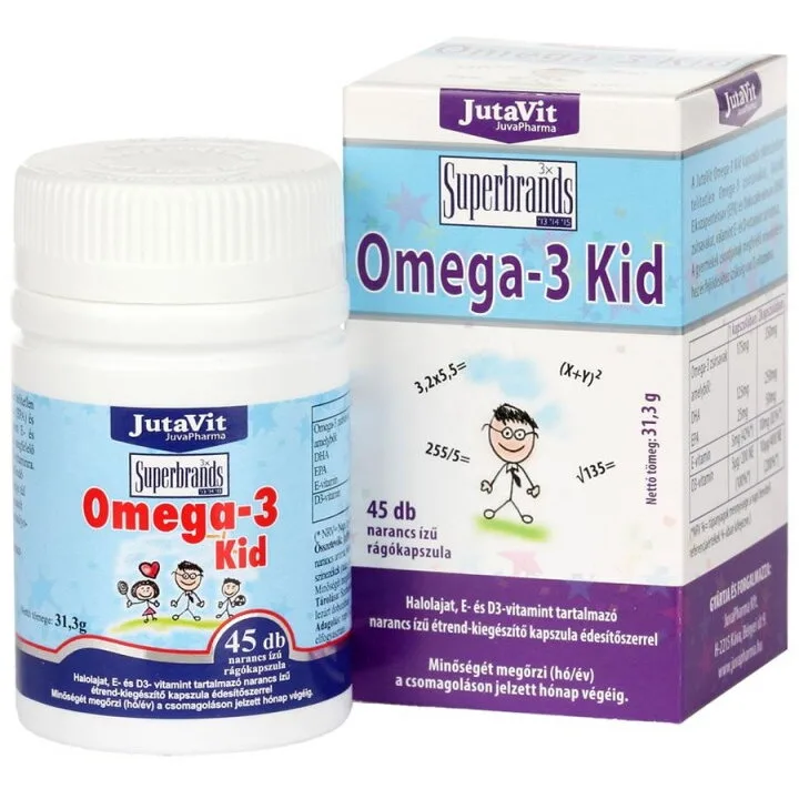 Omega 3 Kid cu Gust de Portocale 45cps moi JUTAVIT — preț și oferte