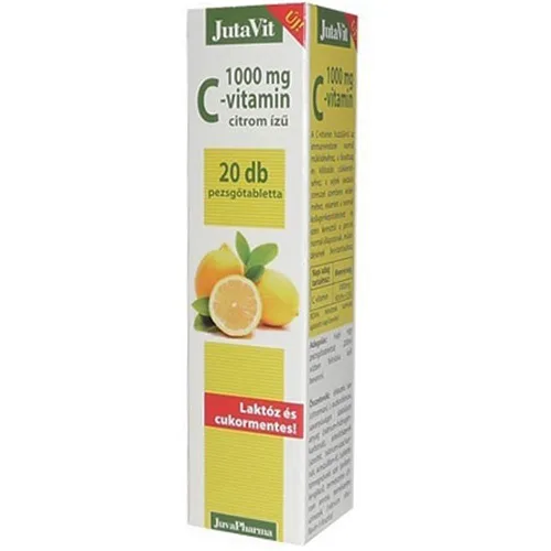 Vitamina C cu Gust de Lamaie 1000mg 20tb efervescente JUTAVIT — preț și oferte