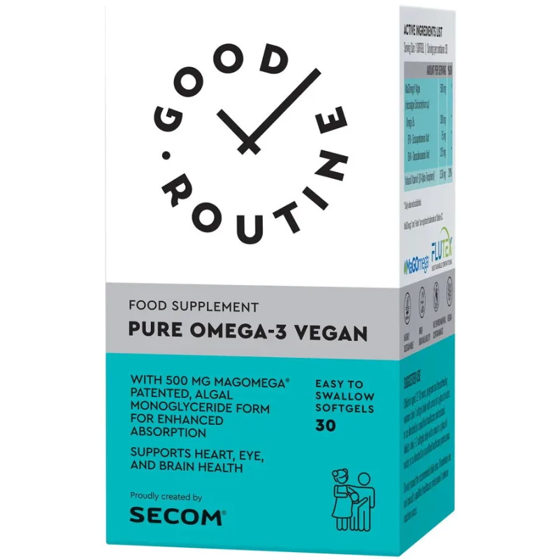 Pure Omega-3 Vegan 30cps moi Secom, GOOD ROUTINE — preț și oferte
