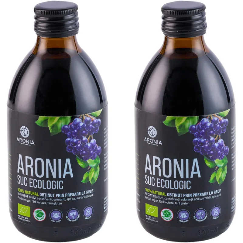 Pachet Suc de Aronia Ecologic/Bio 300ml + 300ml ARONIA CHARLOTTENBURG — preț și oferte
