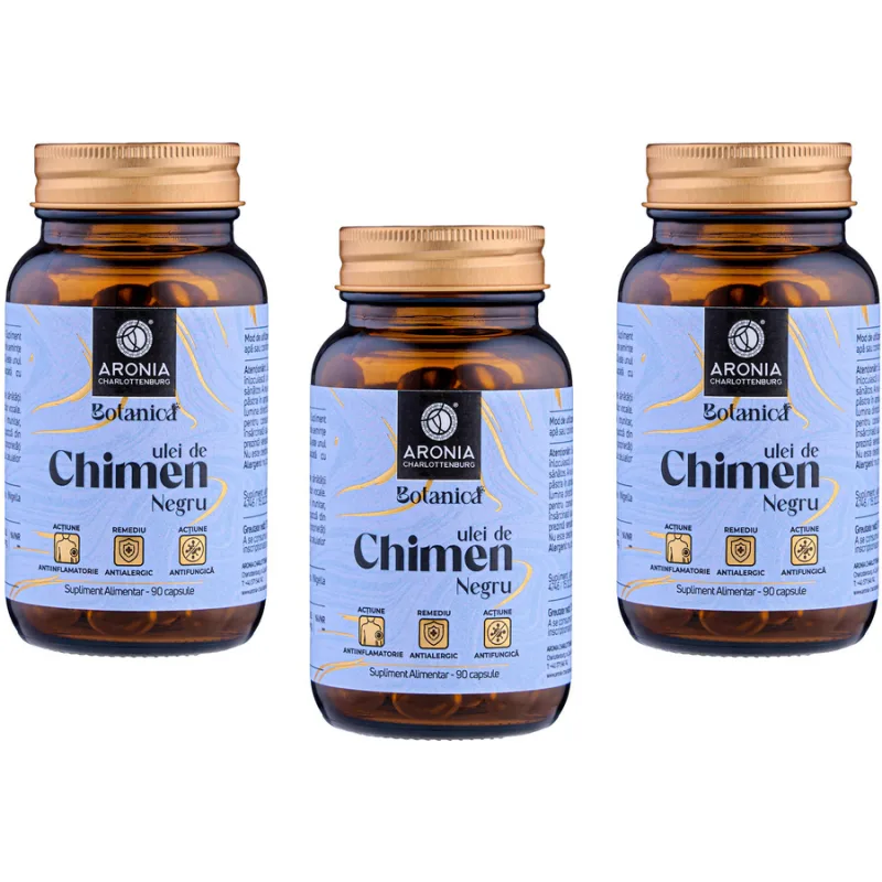 Pachet Ulei de Chimen Negru (Negrilica) 3x90cps ARONIA CHARLOTTENBURG — preț și oferte