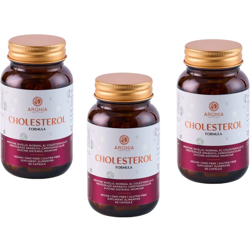 Pachet Colesterol Formula 3x60cps Aronia Charlottenburg — preț și oferte