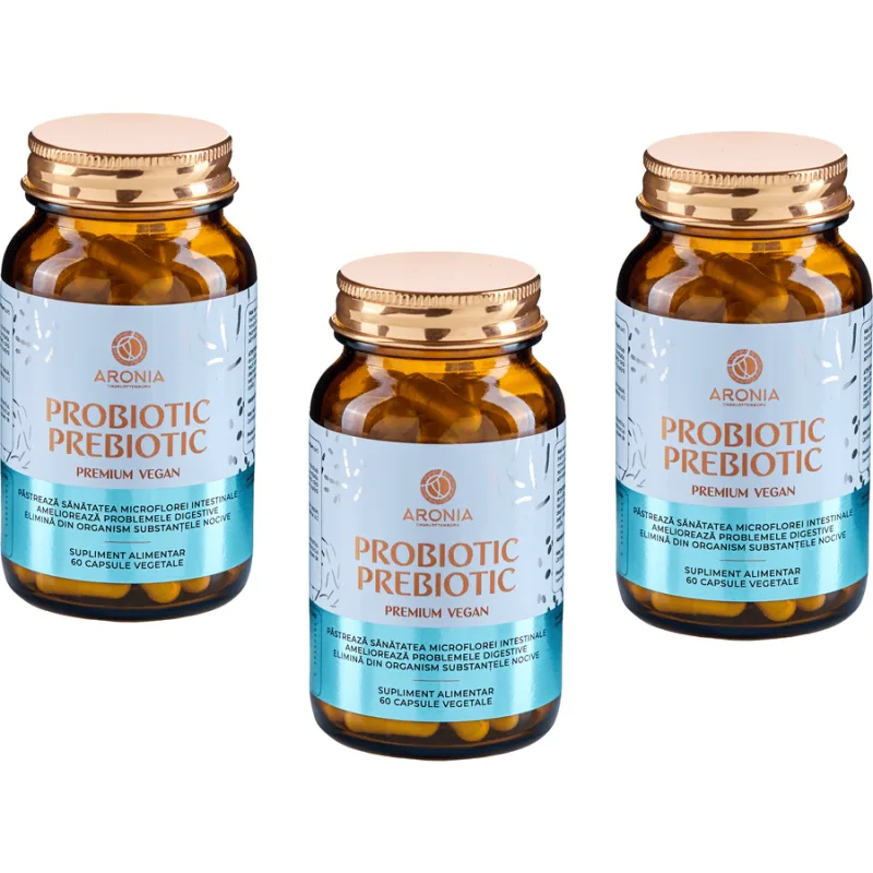 Pachet Probiotic Prebiotic Vegan 3x60cps ARONIA CHARLOTTENBURG — preț și oferte