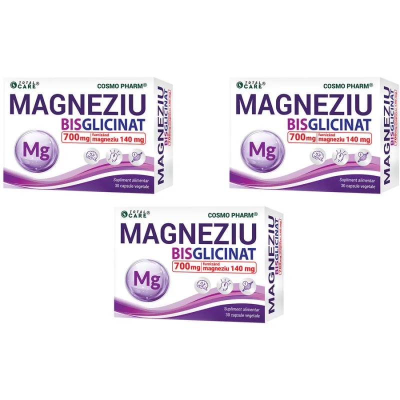 Pachet Magneziu Bisglicinat Concentrat 3x30cps COSMO PHARM — preț și oferte