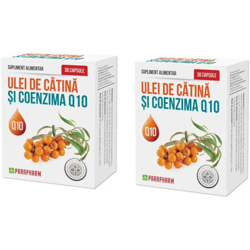 Pachet Ulei de Catina + Coenzima Q10 30cps + 30cps Quantum Parapharm — preț și oferte