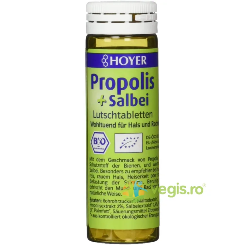Dropsuri cu Propolis si Salvie Ecologice/Bio 60buc HOYER — preț și oferte