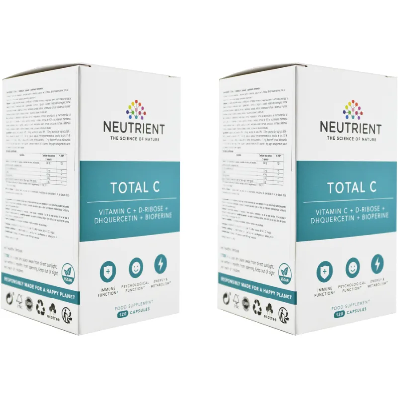 Pachet Total C Formula Avansata cu 5 Tipuri de Vitamina C 120cps + 120cps NEUTRIENT — preț și oferte