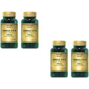 Pachet Ulei de Seminte de In (Omega 3-6-9) 1000mg 2x60cps + 2x30cps