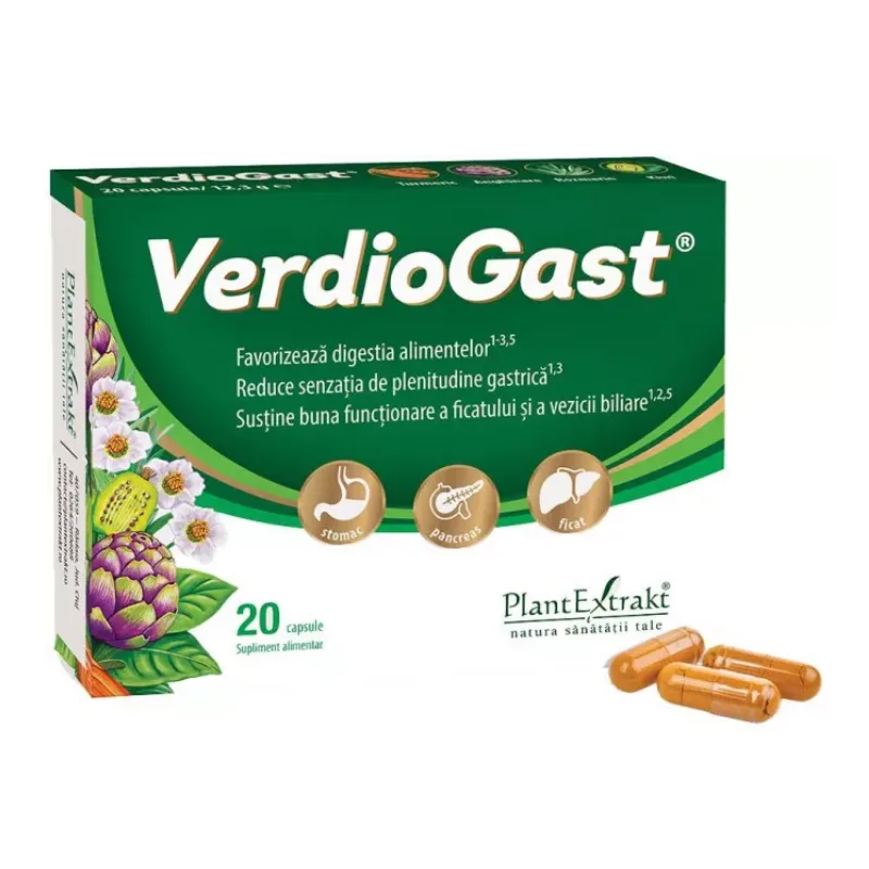 VerdioGast, 20 capsule, Plantextrakt — preț și oferte